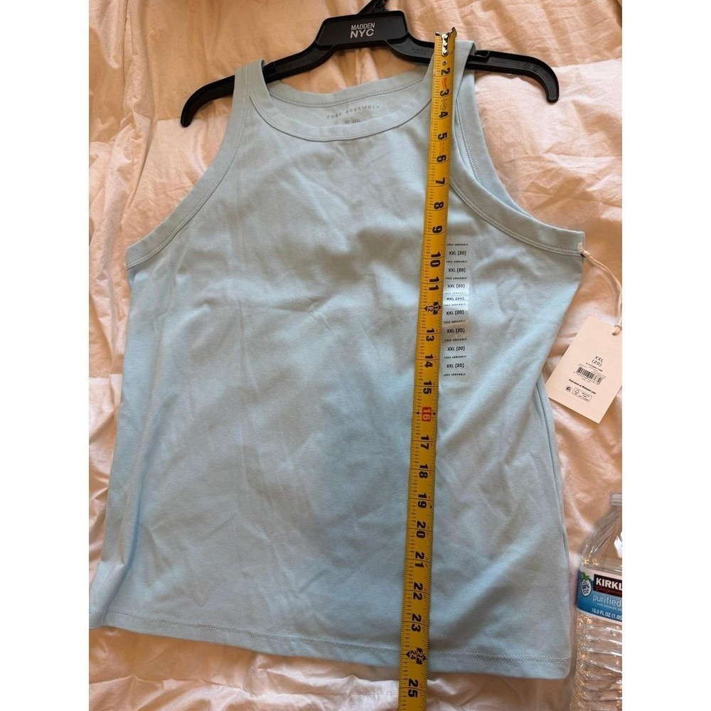 New Free Assembly Women's Cutaway Tank Top, Size XXL blue summer beach preppy - Picture 5 of 5